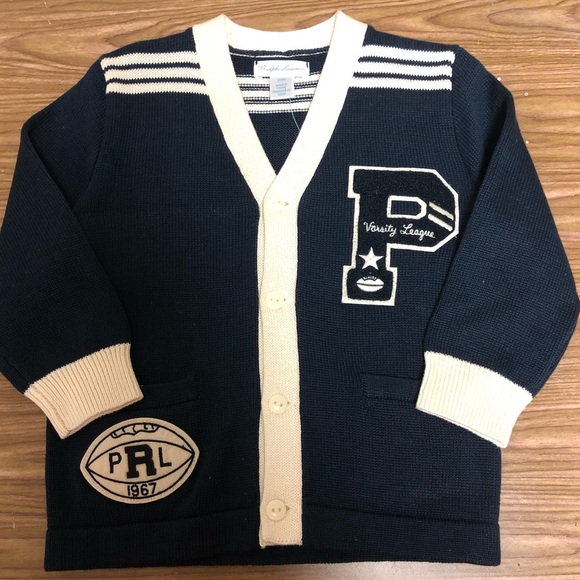 polo letterman sweater
